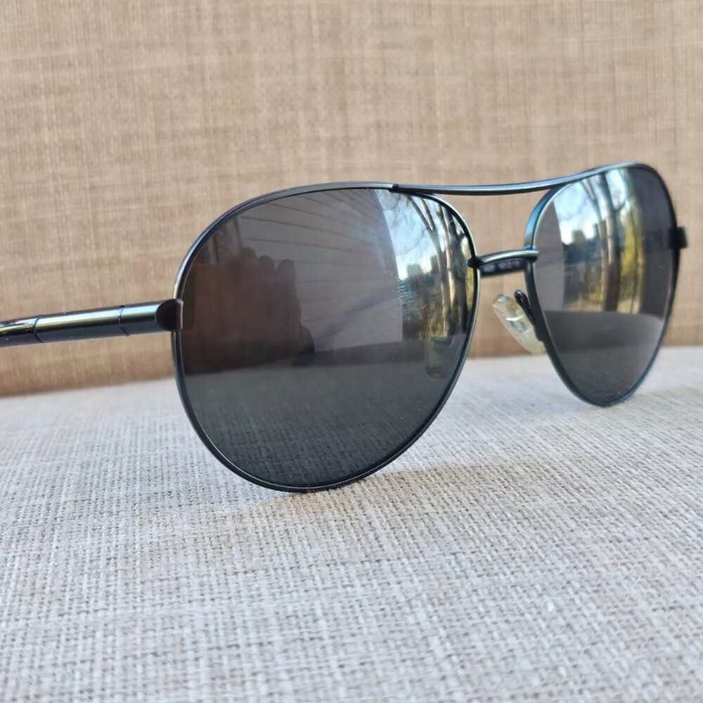 Kirkland Men Sunglasses Polarized Black Metal Frame 60[]15 137 Frame Japan